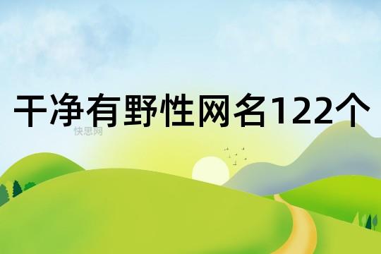 干净有野性网名122个