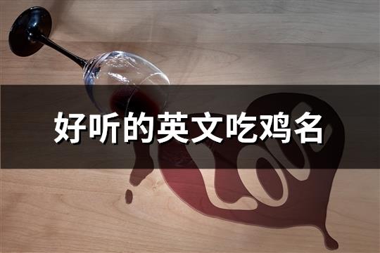 好听的英文吃鸡名(共133个)